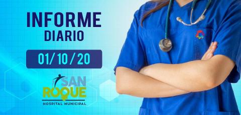 Informe Hospital Municipal San Roque - 01 DE OCTUBRE DE 2020 - 12:30HS