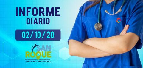 Informe Hospital Municipal San Roque - 02 DE OCTUBRE DE 2020 - 12:30HS