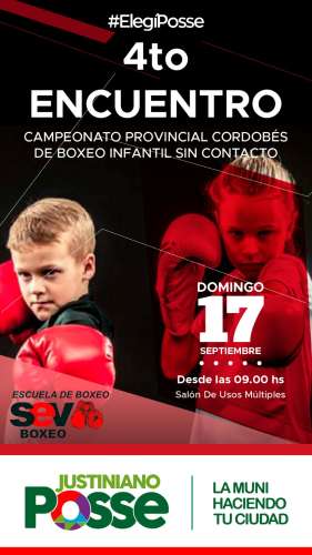 Encuentro de Campeonato Provincial Cordobés de Boxeo Infantil sin Contacto 