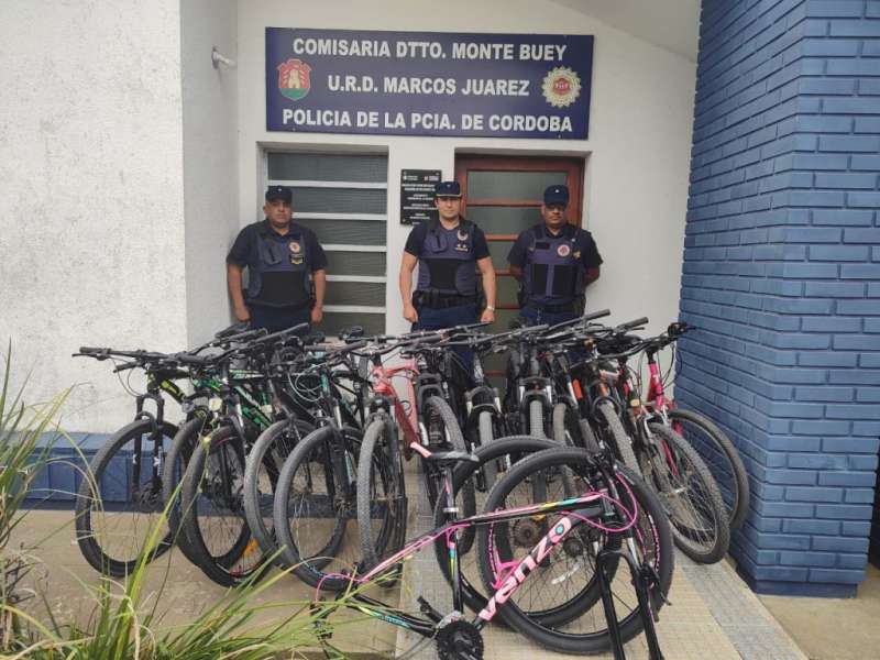 Monte Buey: Recuperan Bicicletas de alta gama robadas